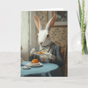 Elegant Rabbit at Tea Time Invitation