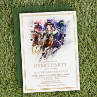 Elegant Race Horse Derby Party Birthday 