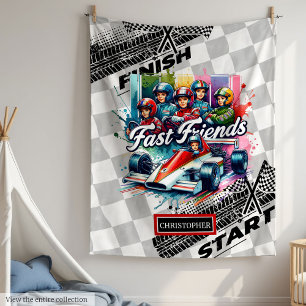 Elegant Racing Blanket Sport Car Boy Driving