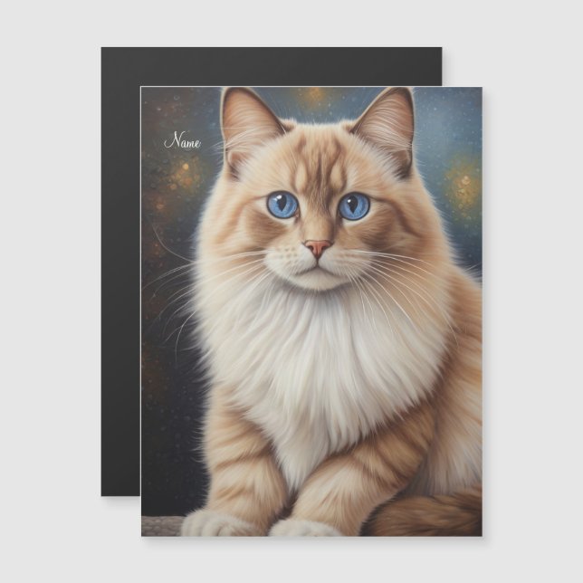 Elegant Ragdoll Cat Painting (Front/Back)