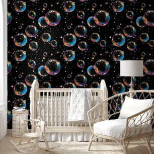 Elegant Rainbow Bubbles Seamless Cute Patterns Wallpaper