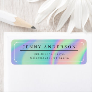 Elegant Rainbow Minimalist Return Address Label