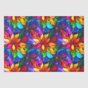 Elegant Rainbow Stained Glass Pattern Tissue Paper