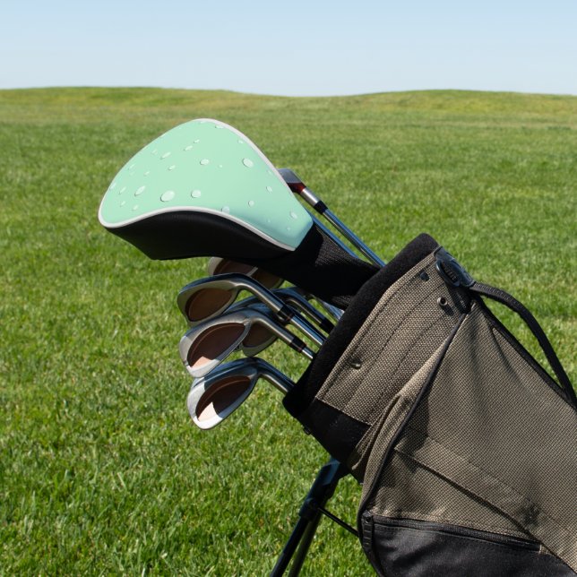 Elegant Raindrop Design Golf Head Cover (In Situ)