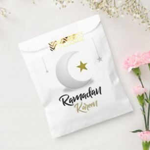 Elegant Ramadan Kareem Crescent Design Islamic Art Favour Bag