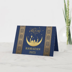 Elegant Ramadan Kareem Eid Mubarak 2025 Thank You Card