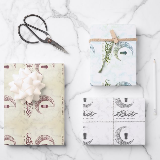 Elegant Ramadan Kareem  Wrapping Paper Sheet (Front)