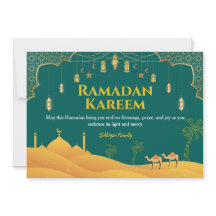 Elegant Ramadan Mubarak Greeting Card 