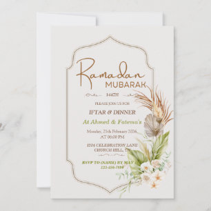 Elegant Ramadan Mubarak Iftar & Dinner Invitation