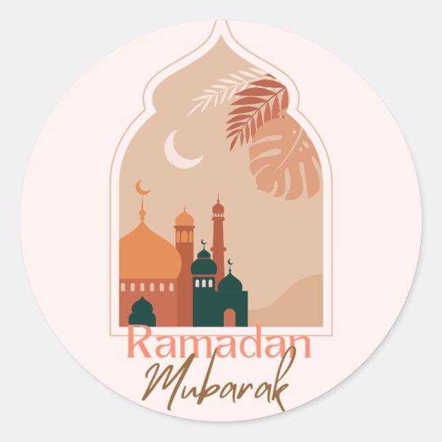 Elegant Ramadan Mubarak Ramadan Sticker (Front)