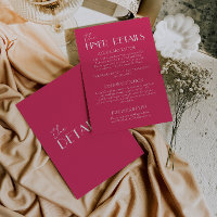 Elegant Raspberry Pink Stylish Wedding Details