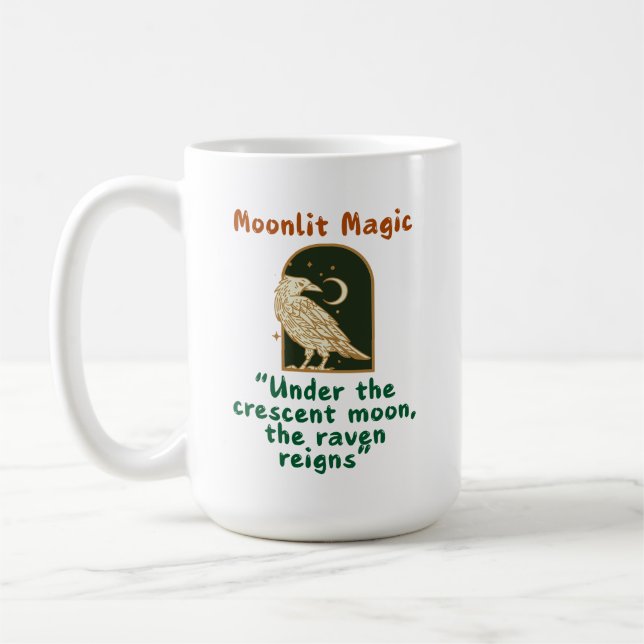 Elegant Raven Art  Coffee Mug (Left)