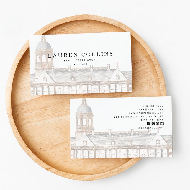 Elegant Real Estate Agent Business Card (Creator Uploaded)