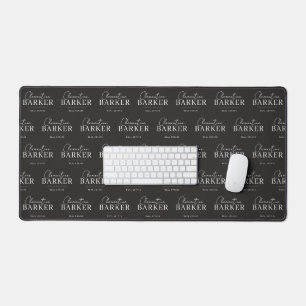 Elegant Real Estate Agent Custom Logo And Name Desk Mat