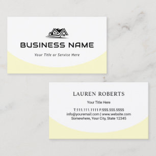 Elegant Real Estate Agent House Business Card