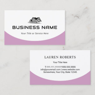 Elegant Real Estate Agent  House Business Card