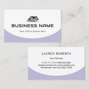 Elegant Real Estate Agent  House Business Card