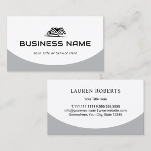Elegant Real Estate Agent  House Business Card