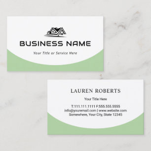 Elegant Real Estate Agent  House Business Card