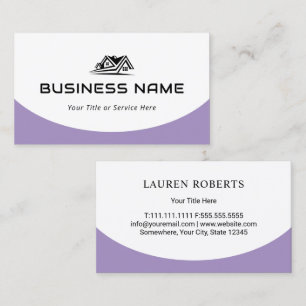 Elegant Real Estate Agent  House Business Card