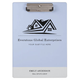 Elegant Real Estate Agent House Business Clipboard
