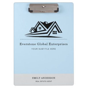 Elegant Real Estate Agent House Business Clipboard