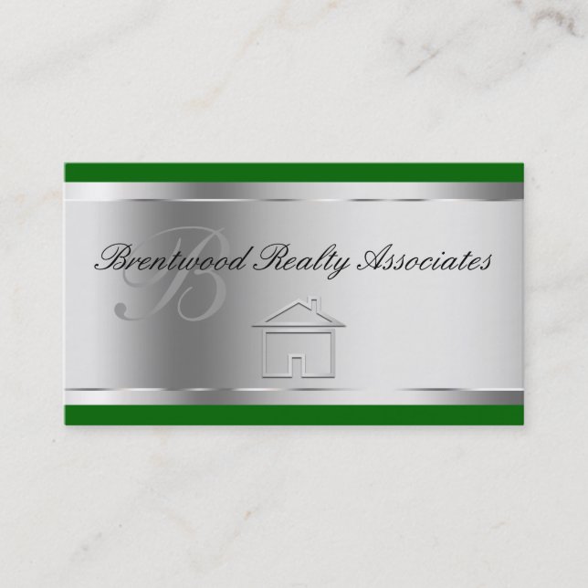 Elegant Real Estate Business Cards (Front)