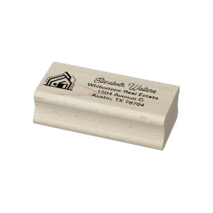 Elegant Real Estate Company House Return Address Rubber Stamp