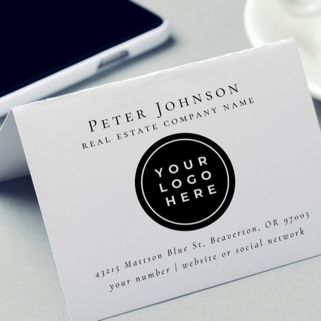  Elegant Real Estate Round Logo Name Address Rubbe Rubber Stamp (Creator Uploaded)