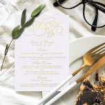 Elegant Real Foil Pressed Wedding Menu Cards<br><div class="desc">Celebrate in style with these elegant real foil pressed menu cards. The wording is easy to personalise and your dinner guests will be thrilled when they receive these super stylish menus.</div>
