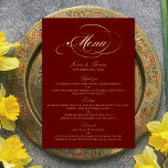 Elegant Real Foil Pressed Wedding Menu Cards<br><div class="desc">Celebrate in style with these elegant real foil pressed menu cards. The wording is easy to personalise and your dinner guests will be thrilled when they receive these super stylish menus.</div>