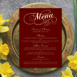 Elegant Real Foil Pressed Wedding Menu Cards<br><div class="desc">Celebrate in style with these elegant real foil pressed menu cards. The wording is easy to personalise and your dinner guests will be thrilled when they receive these super stylish menus.</div>
