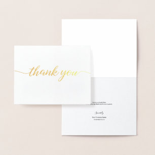 Elegant Real Gold Foil NO Business logo  Foil Card