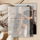 Elegant Real Vellum Overlay Modern 2 Photo Wedding Invitation<br><div class="desc">Elegant Real Vellum Overlay Modern 2 Photo Wedding Invitation - Customisable two-piece design (sold separately) Designed to pair seamlessly with the matching vellum overlay invitation, this two-photo backer allows you to create a truly personalised and emotive wedding suite. Featuring two meaningful images—whether a romantic engagement shot, a scenic moment, or...</div>