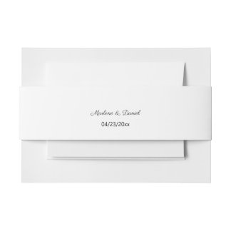 Elegant Red And Black Floral Wedding Invitation Belly Band