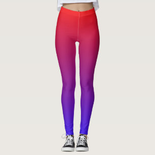 Elegant Red And Bluo, Colorful Leggings