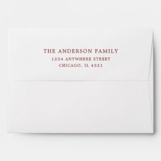 Elegant Red And Cream Stars Envelope