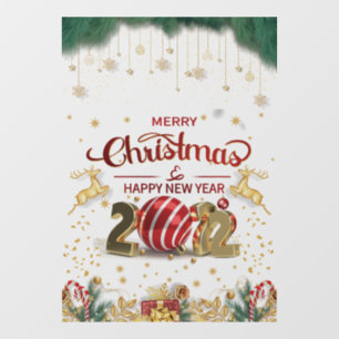 Elegant Red And Gold Merry Christmas
