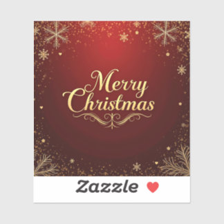 Elegant Red and Gold Merry Christmas Design