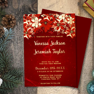 Elegant Red and Gold Poinsettia Wedding