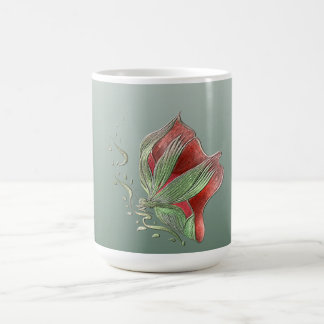 Elegant Red and Green coffee mugs 