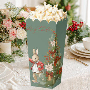 Elegant Red and green Floral Christmas Favour Box