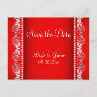 Elegant Red and Silver Lace Style | Personalise