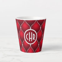 Elegant Red and White Criss-Cross Pattern