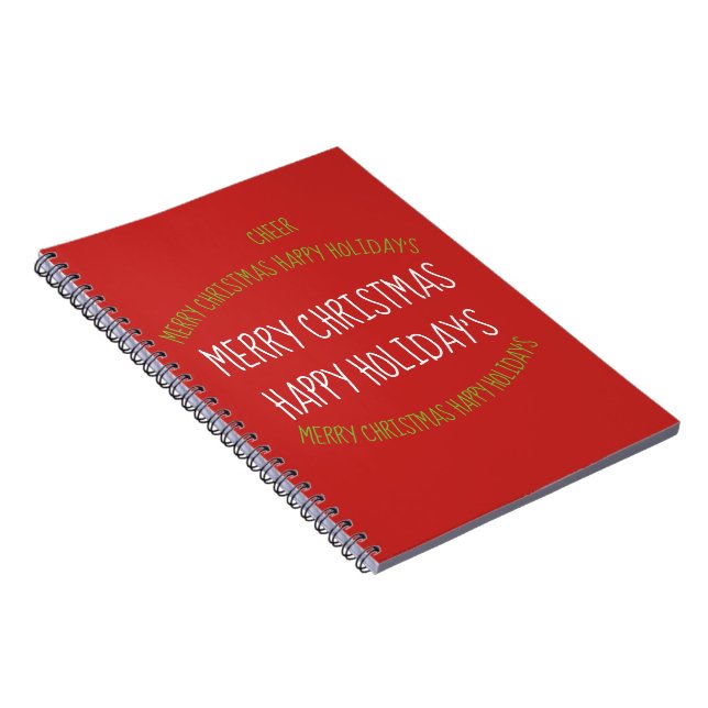 Elegant Red Beautiful Christmas Photo Note Book (Right Side)