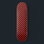 Elegant Red Black Checkered Pattern Skateboard<br><div class="desc">Elegant Red Black Checkered Pattern skateboard . Choose the deck type from the options menu.</div>