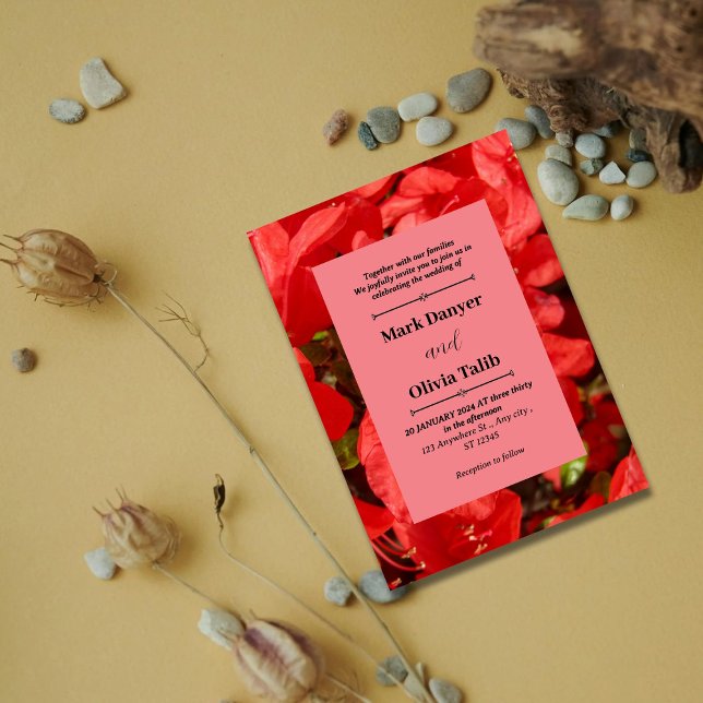 Elegant red Board Wedding Invitation Template (Creator Uploaded)