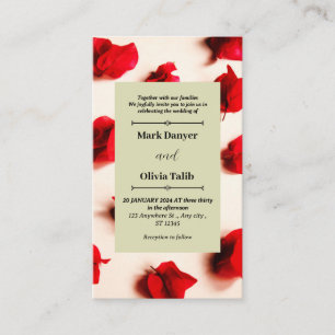 Elegant red Board Wedding Invitation Template