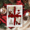 Elegant Red Bow Photo Christmas Card