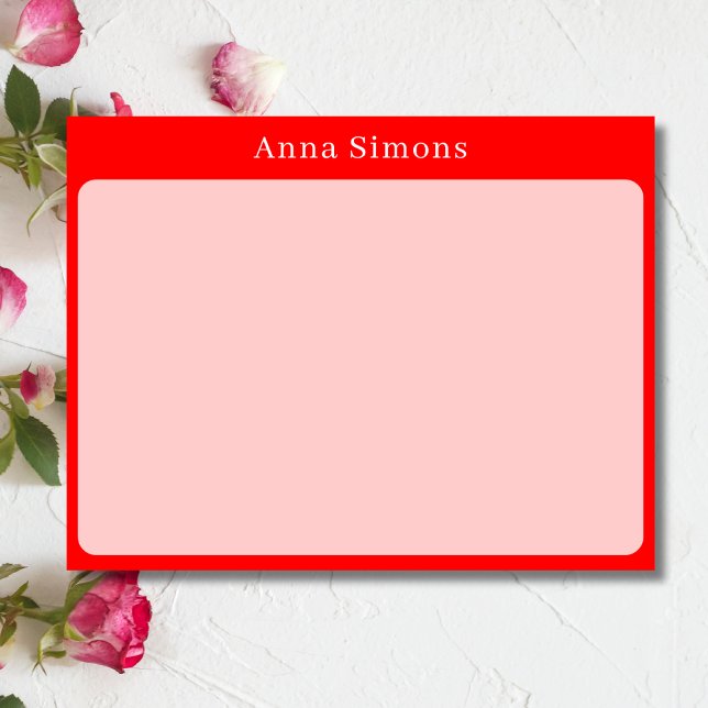 Elegant Red Business Stationery Note Card (Creator Uploaded)